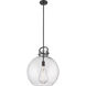 Downtown Urban Newton Sphere 1 Light 16 inch Matte Black Pendant Ceiling Light in Seedy