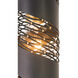 Flow 1 Light 4 inch Matte Black and French Gold Mini Pendant Ceiling Light in Matte Black/French Gold
