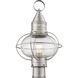 Newburyport 1 Light 20 inch Brushed Nickel Outdoor Post Top Lantern