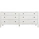Hampton White Wash Dresser, 6 Drawer
