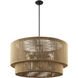 Eco Collection - Milos Family 8 Light 36 inch Matte Black Pendant Ceiling Light in 36" D x 36" W x 18.75" H, EVOLV