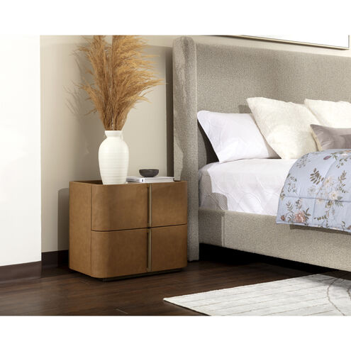 Jamille 26 X 18 inch Cognac Night Stand, Small