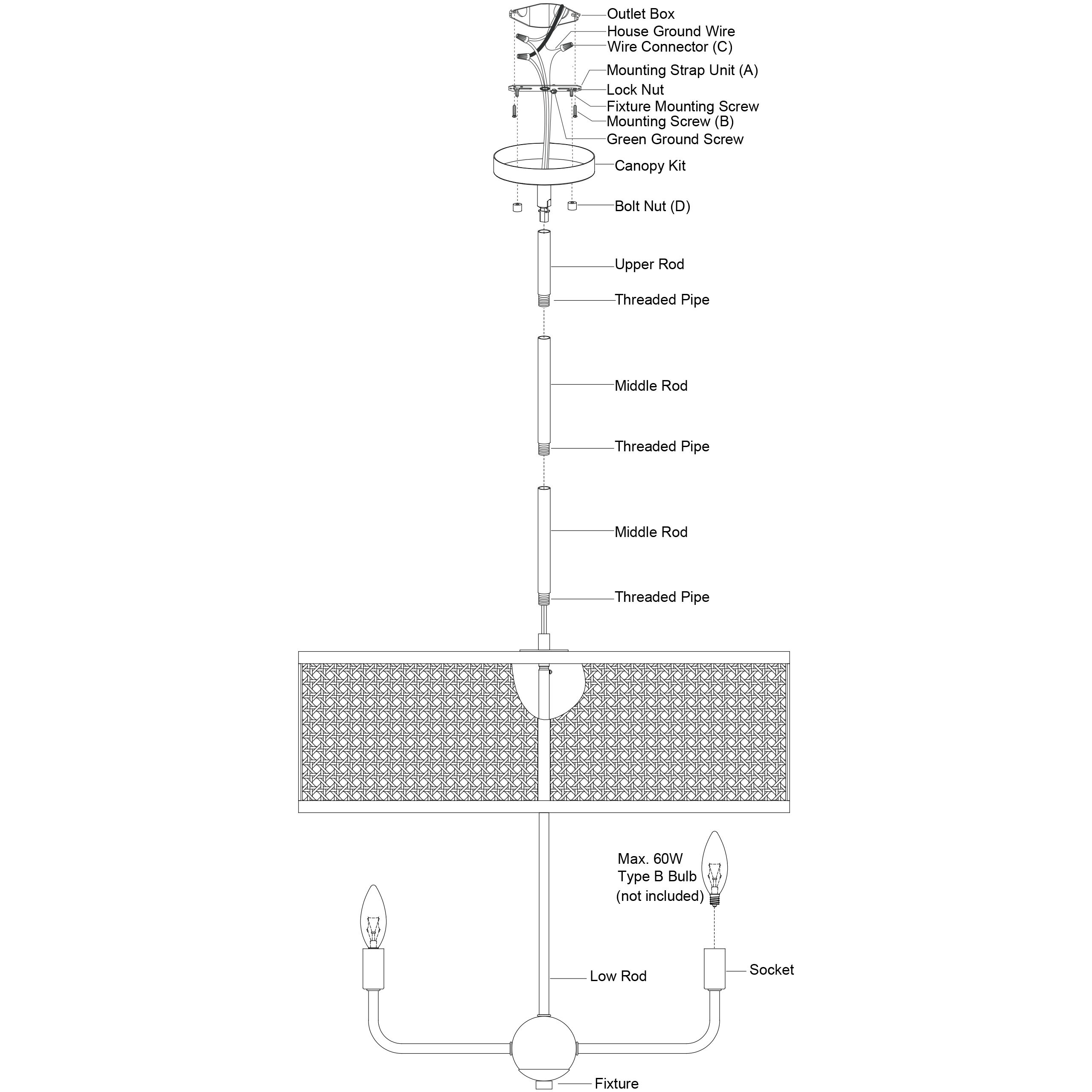 Berens LED 24 inch Matte Black Pendant Ceiling Light
