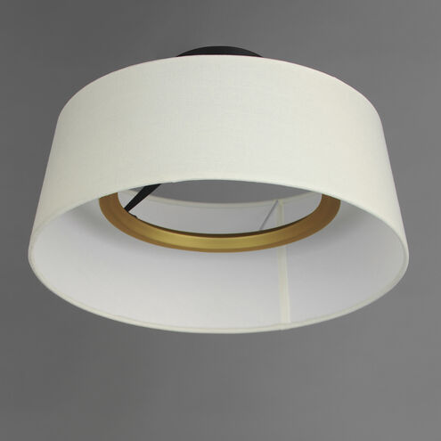 Paramount LED 16 inch Natural Aged Brass Flush Mount Ceiling Light