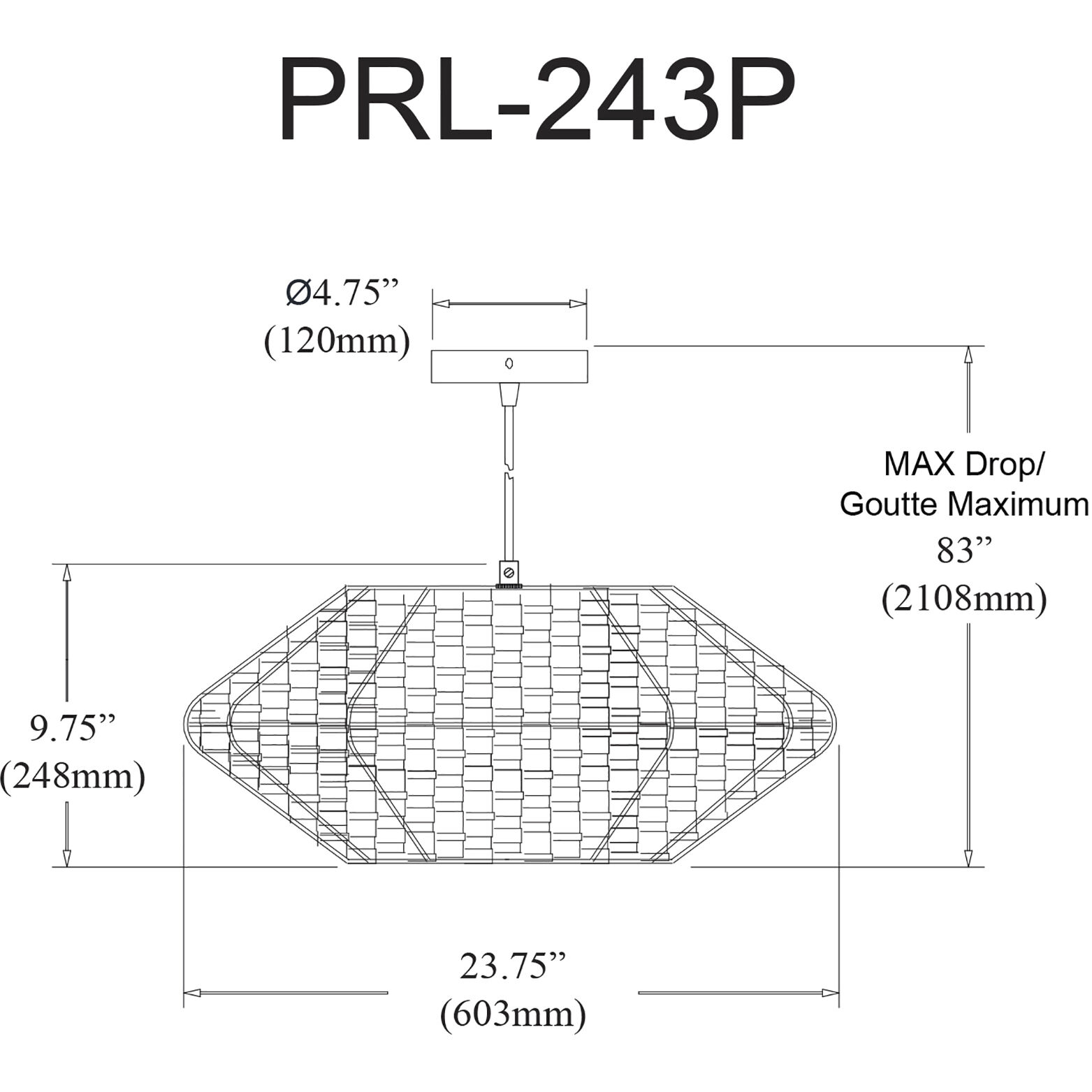 Pourel 3 Light 23.75 inch Natural Pendant Ceiling Light