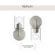 Replay 1 Light 6 inch Brushed Nickel Bath & Vanity Light Wall Light