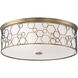 ML LED 20 inch Polished Satin Brass Flush Mount Ceiling Light