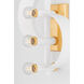 Maddie 4 Light 10 inch Gold Leaf/White Wall Sconce Wall Light