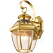 Monterey 1 Light 12.5 inch Polished Brass Outdoor Wall Lantern