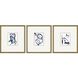 Geometrics Collection Blue Framed Art