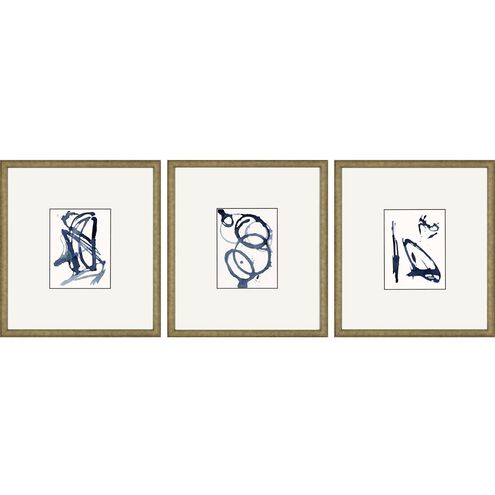 Geometrics Collection Blue Framed Art