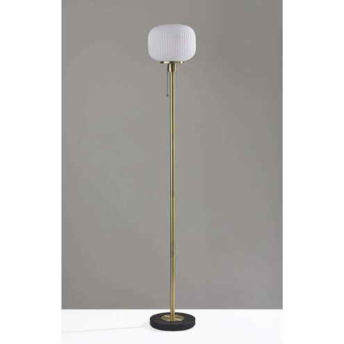 Hazel 65 inch 60.00 watt Antique Brass Floor Lamp Portable Light