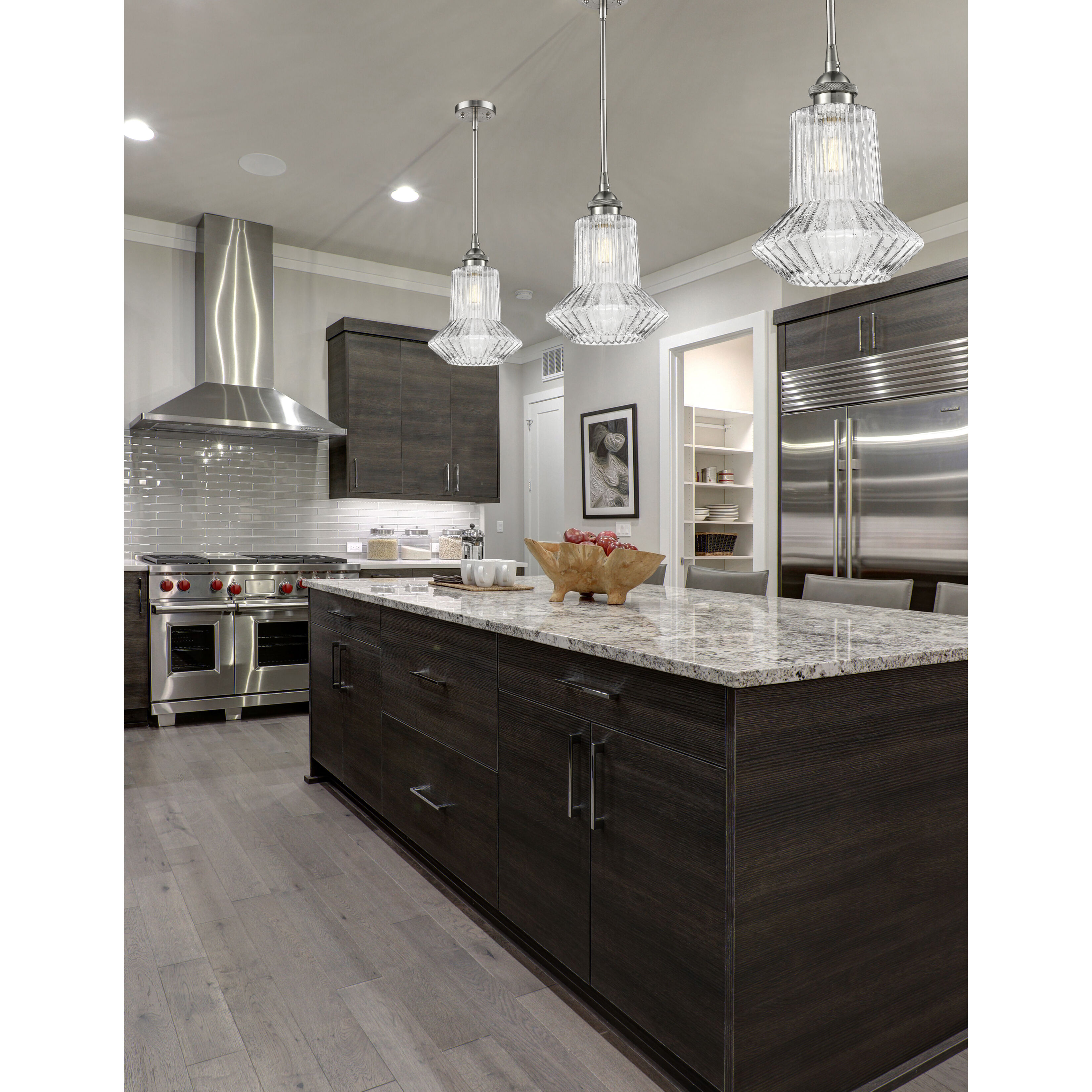 Ballston Springwater 1 Light 12 inch Polished Chrome Pendant Ceiling Light, Ballston