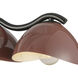 Atlas 7 Light 42.38 inch Black and Burgundy Linear Pendant Ceiling Light