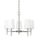 Driscoll 5 Light 25.25 inch Brushed Nickel Chandelier Ceiling Light