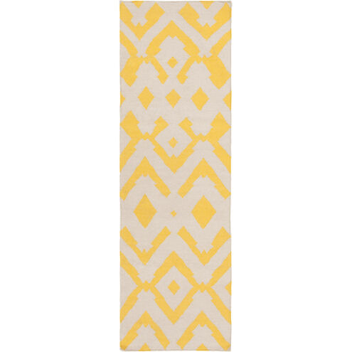 Paddington 63 X 39 inch Bright Yellow, Beige Rug