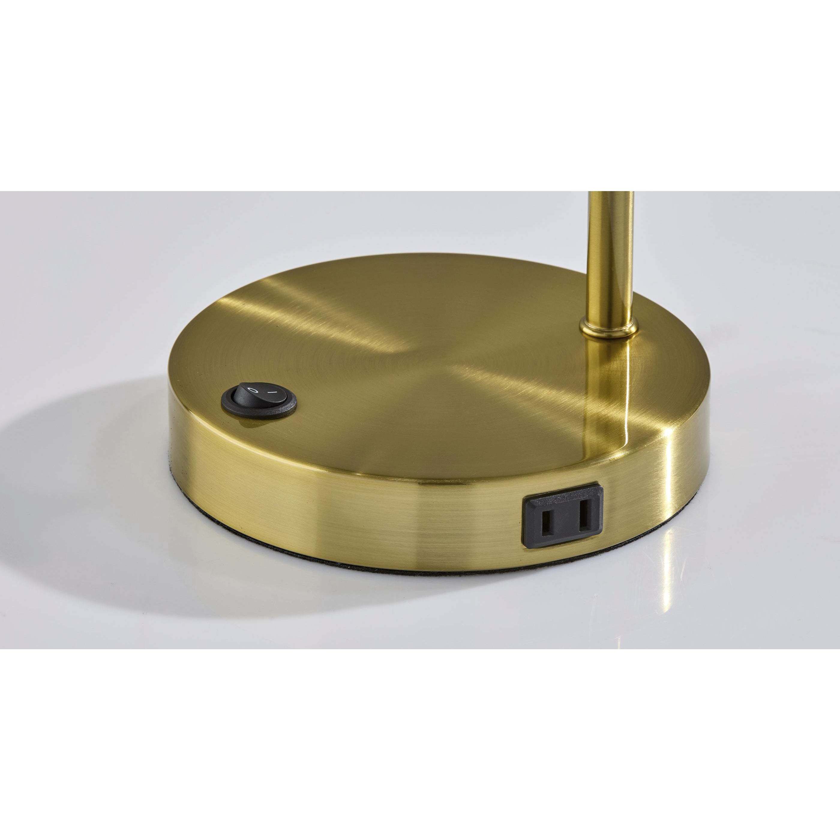 Rowe 19 inch 60.00 watt Antique Brass Supercharger Desk Lamp Portable Light