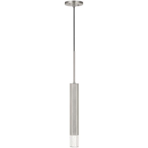 Troy LED 5 inch Brushed Steel Pendant Ceiling Light