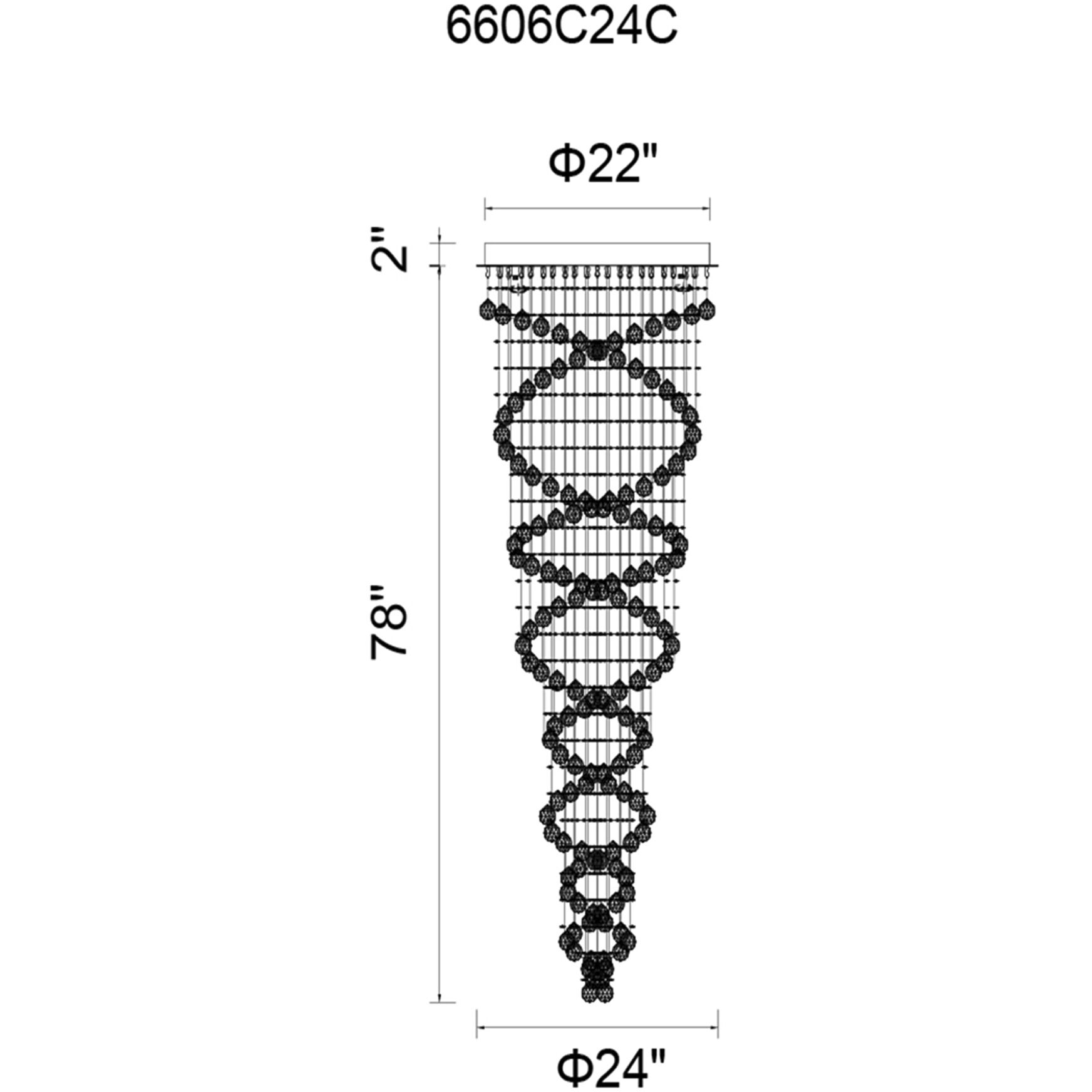 Double Spiral 9 Light 24 inch Chrome Flush Mount Ceiling Light