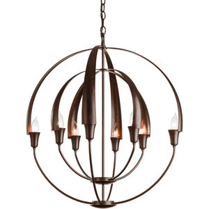 Double Cirque 8 Light 25.4 inch White Chandelier Ceiling Light