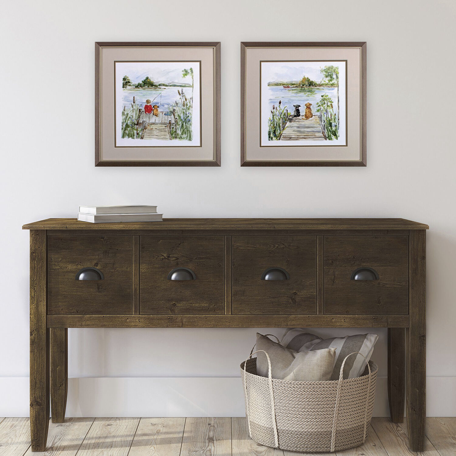 Waterside Green and Blue Framed Art, Propac