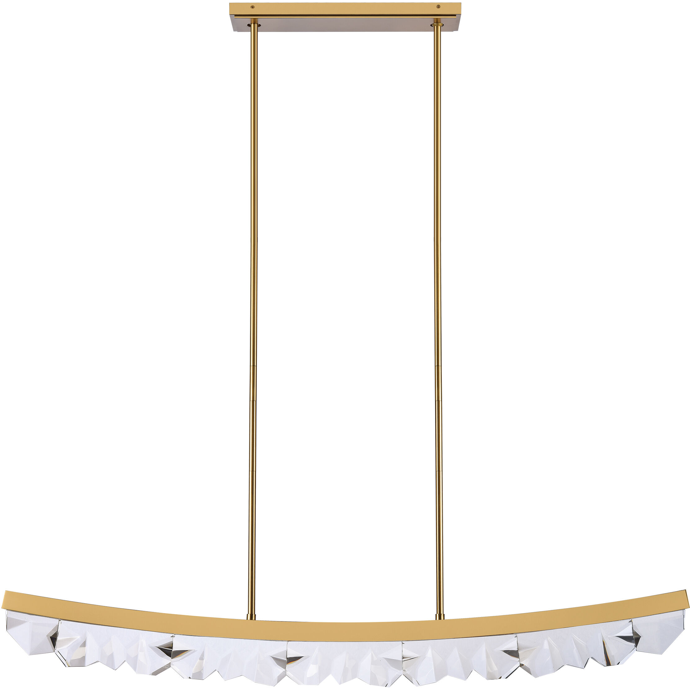 Arcus 1 Light 57.13 inch Aged Brass Linear Pendant Ceiling Light