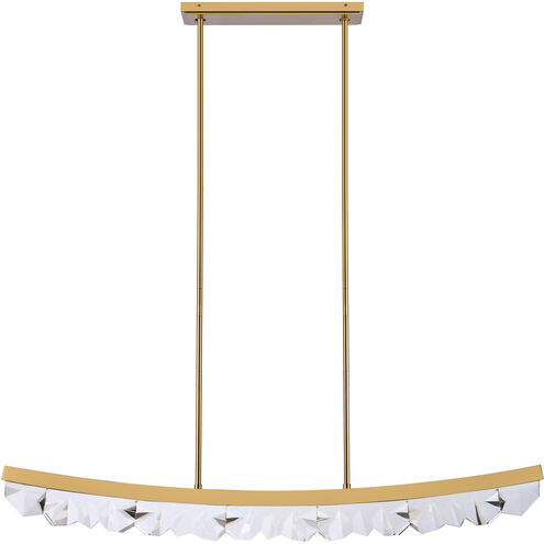 Arcus 1 Light 57.13 inch Aged Brass Linear Pendant Ceiling Light