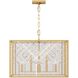 AH by Alexa Hampton Erro 8 Light Burnished Brass Pendant Ceiling Light