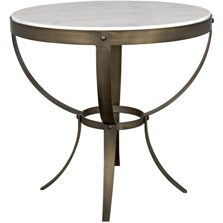 Byron 30 X 30 inch Aged Brass Side Table