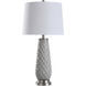 Hanson 32 inch 150 watt Light Gray Table Lamp Portable Light