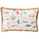 Great Reef 26 X 5.5 inch Coral/Crema/Turquoise Pillow Cover