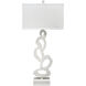 Ivy 34 inch 150 watt White Plaster Table Lamp Portable Light