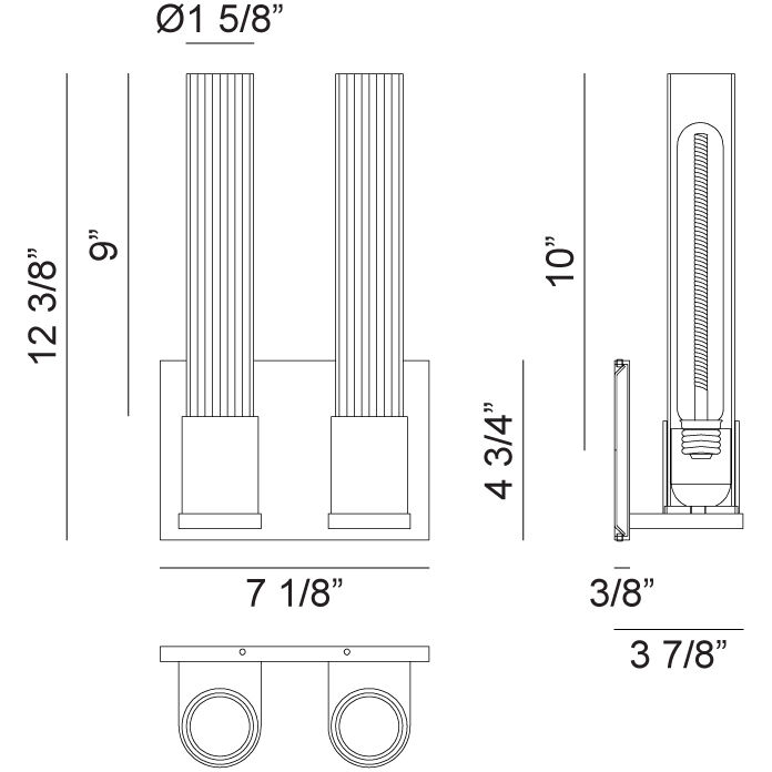Lyndon Wall Sconce Wall Light in Oxidized Black
