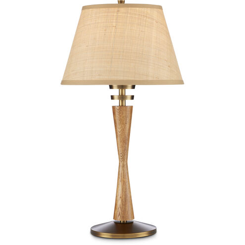 Woodville 30.25 inch 150 watt Classic Honey and Antique Brass Table Lamp Portable Light