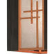Kiyamacki 1 Light 12 inch Hiroshi Wood/Dark Burnt Cedar Lantern