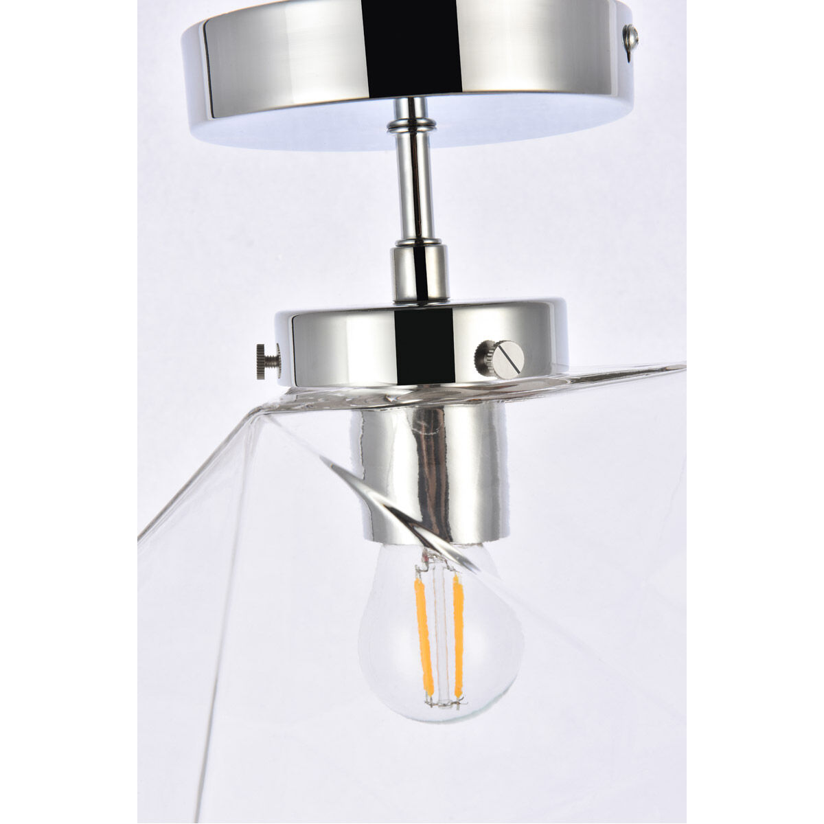 Lawrence 1 Light 10 inch Chrome Flush Mount Ceiling Light