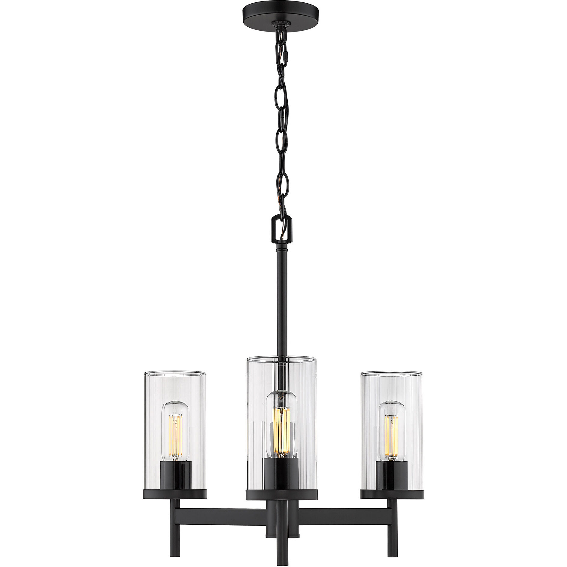 Winslett 19.5 inch 60.00 watt Matte Black Chandelier Ceiling Light, Mini