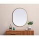 Asha 30 X 24 inch Brass Mirror in 24 x 30