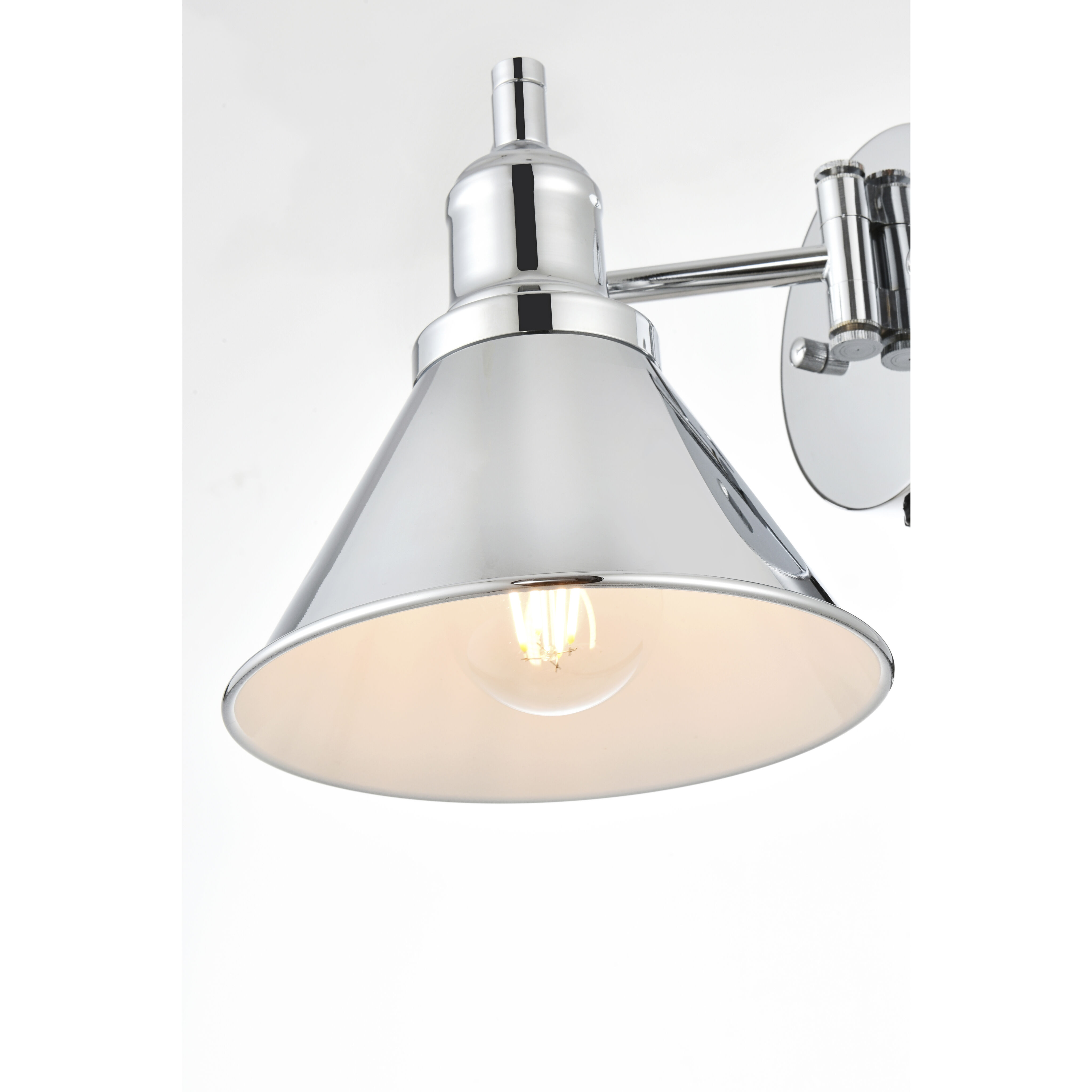 Jair 1 Light 7 inch Chrome Plug In Wall Sconce Wall Light