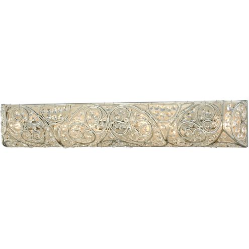Andalusia 6 Light 34 inch Aged Silver Vanity Light Wall Light in Incandescent