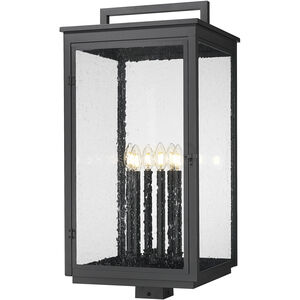 Hartwell 6 Light 31.5 inch Sand Black Outdoor Post Mount Fixture