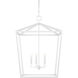 Denison 4 Light 26 inch Gesso White Chandelier Ceiling Light, Large