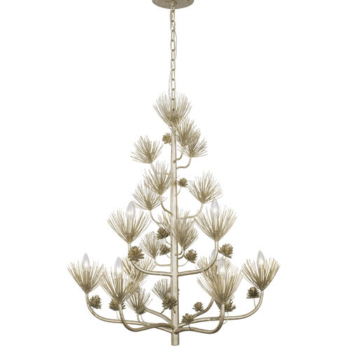 Pinion 9 Light 34 inch Zen Gold Chandelier Ceiling Light