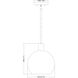 Margo 1 Light 9.75 inch Polished Nickel Pendant Ceiling Light