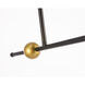 Brees 1 Light 27 inch Black and Brass Pendant Ceiling Light