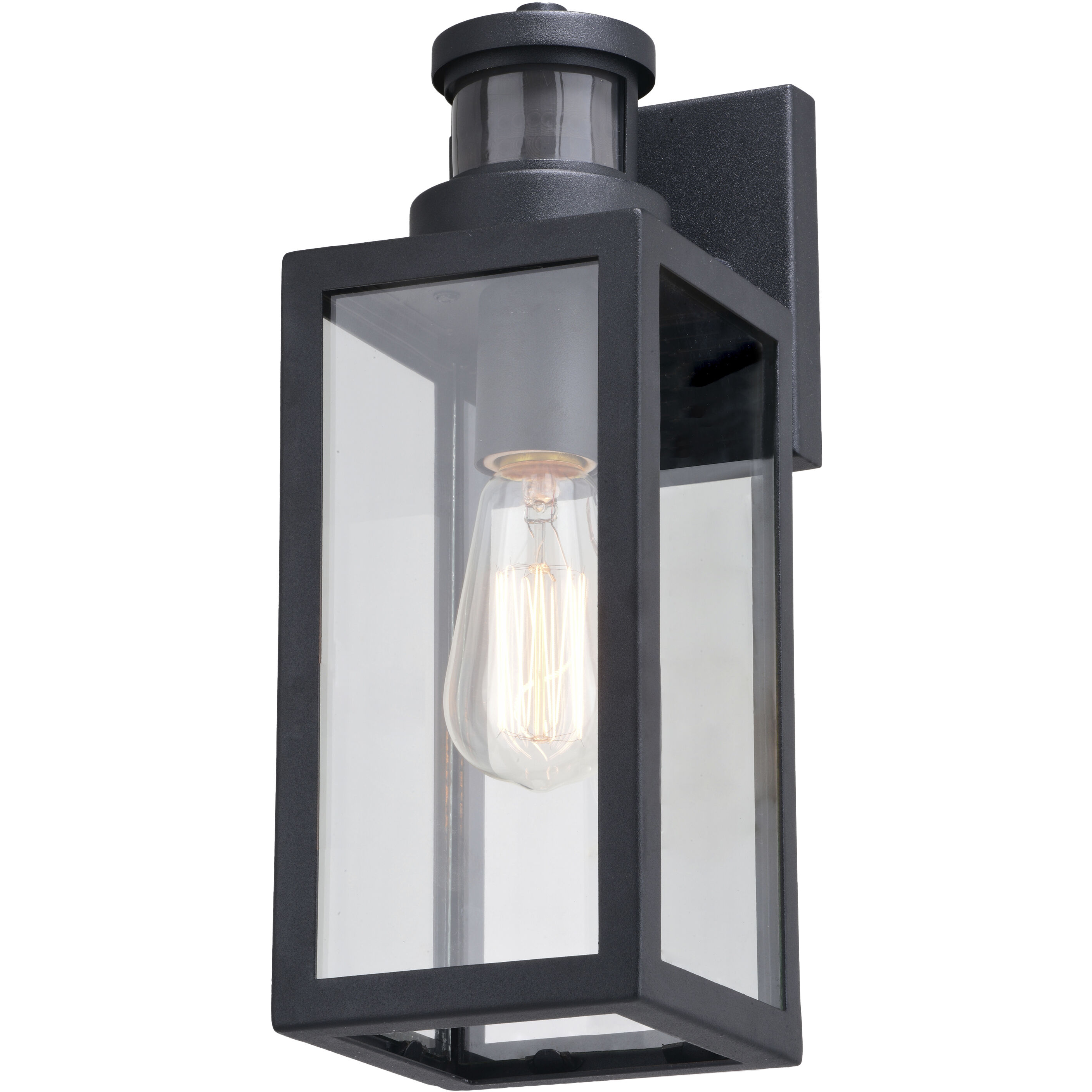 Lombard Textured Black Outdoor Motion Sensor