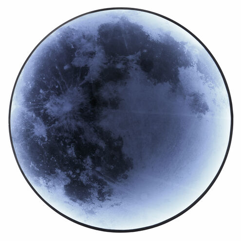 Luna 43 X 43 inch Black and Blue Wall  Mirror