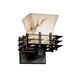 Metropolis 1 Light 7 inch Matte Black Wall Sconce Wall Light in Square Flared