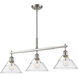 Yep Orwell Island Light Ceiling Light in Pewter, Clear Glass