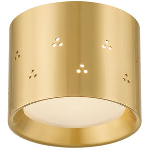 Edisto 1 Light 4.5 inch Aged Brass Flush Mount Ceiling Light